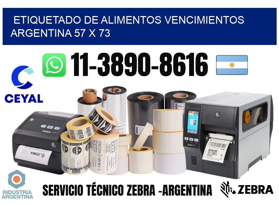 Etiquetado de alimentos vencimientos Argentina 57 x 73