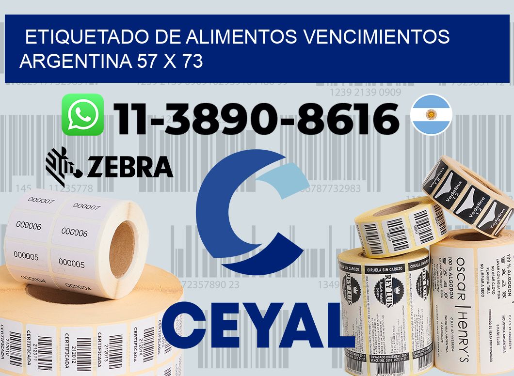 Etiquetado de alimentos vencimientos Argentina 57 x 73