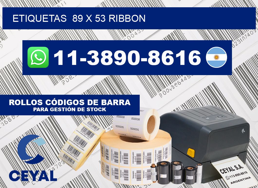 Etiquetas  89 x 53 ribbon