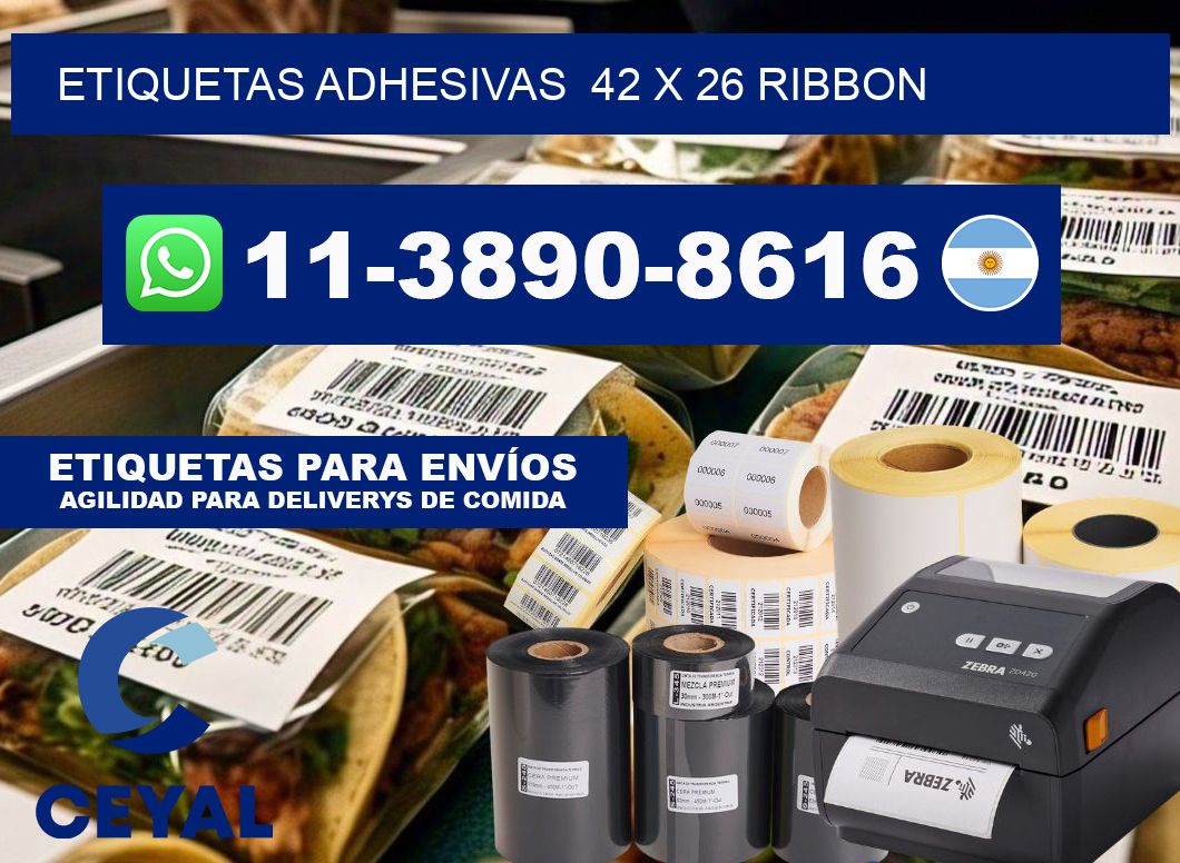 Etiquetas adhesivas 42 x 26 ribbon
