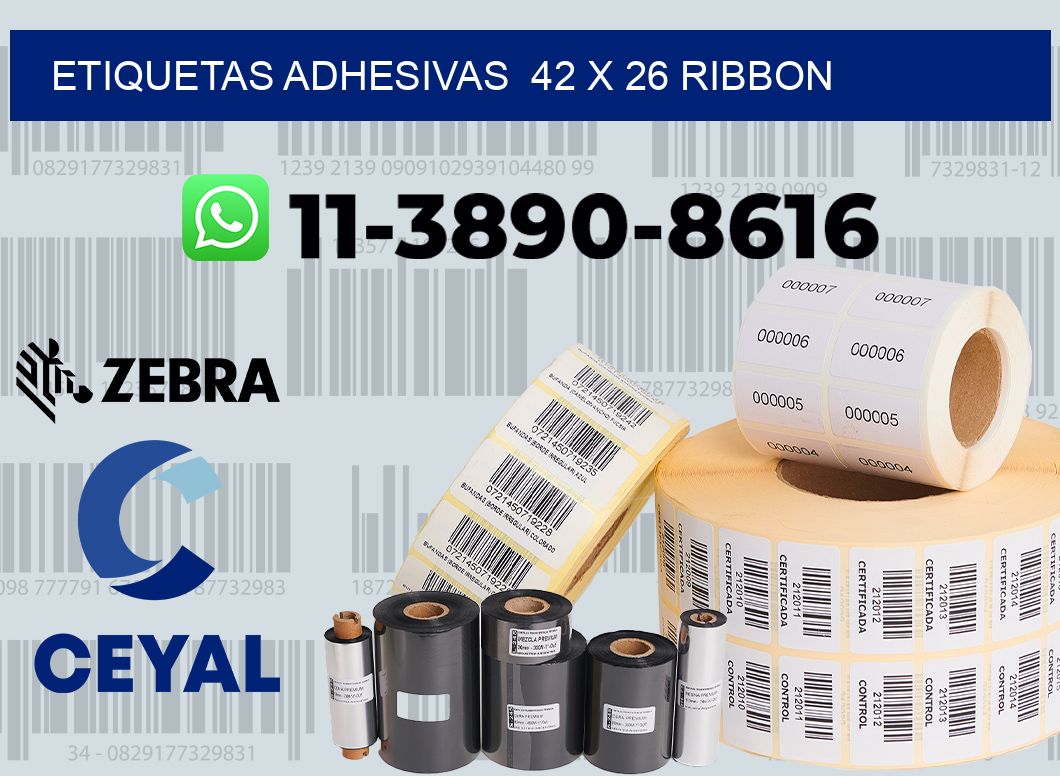 Etiquetas adhesivas 42 x 26 ribbon