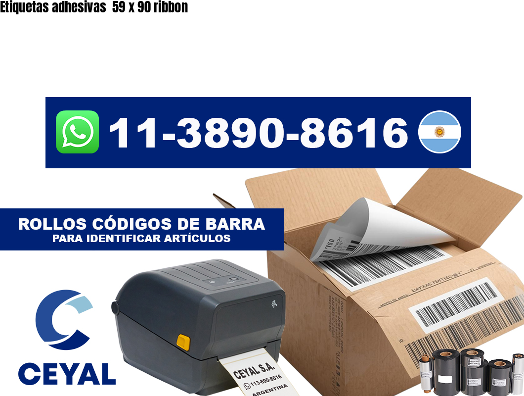 Etiquetas adhesivas 59 x 90 ribbon