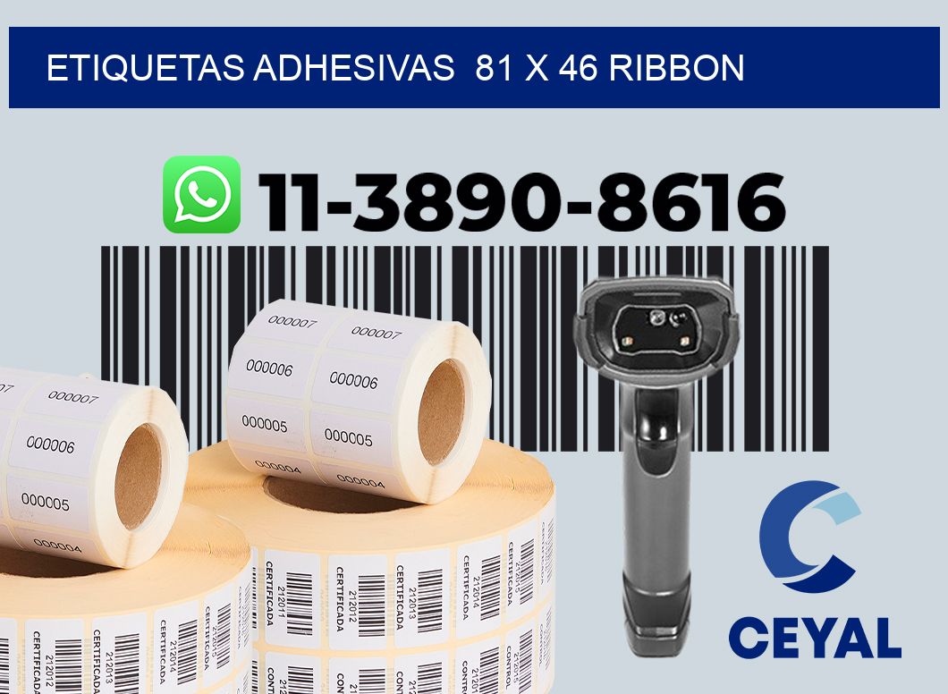 Etiquetas adhesivas  81 x 46 ribbon
