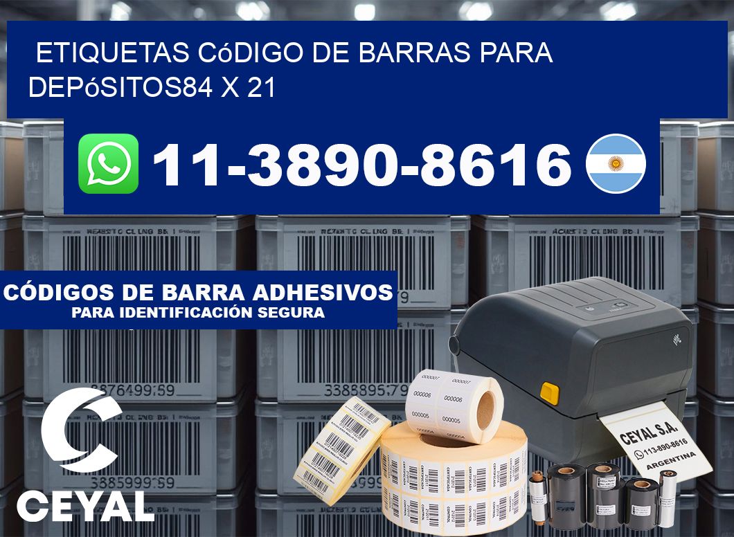 Etiquetas código de barras para depósitos84 x 21