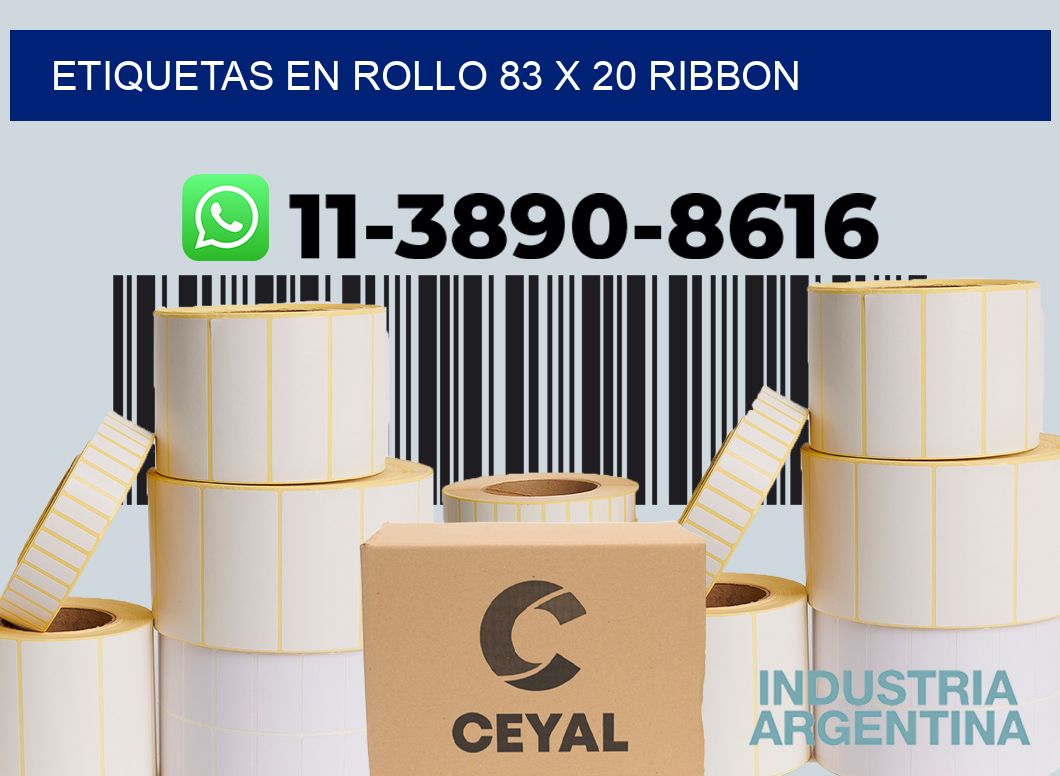 Etiquetas en rollo 83 x 20 ribbon