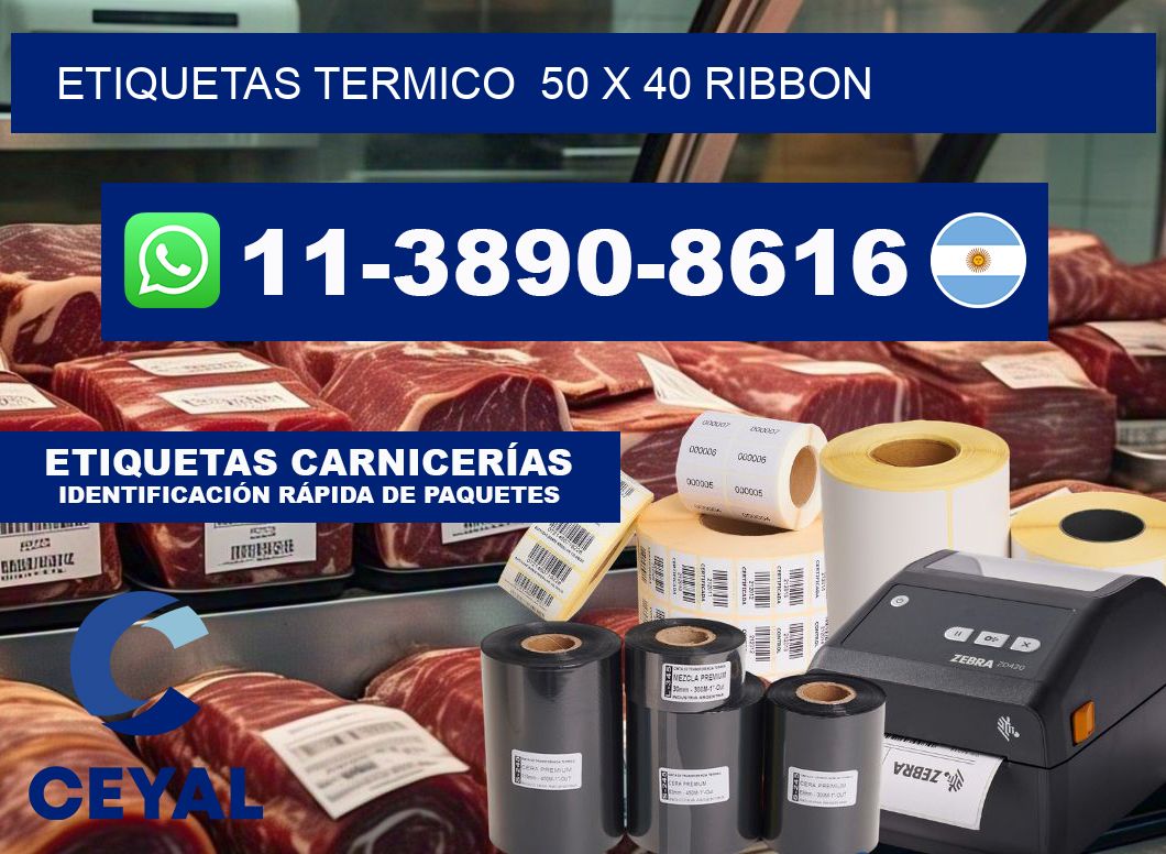 Etiquetas termico 50 x 40 ribbon