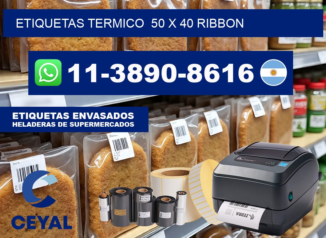 Etiquetas termico  50 x 40 ribbon