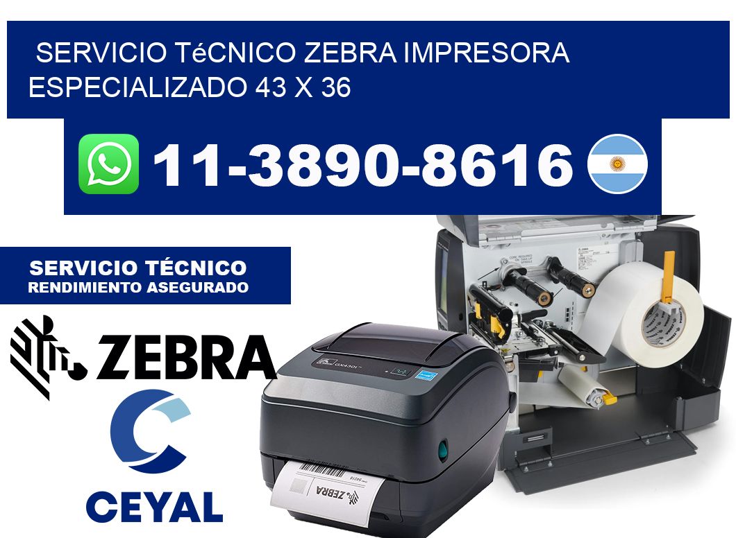 Servicio Técnico Zebra Impresora Especializado 43 x 36