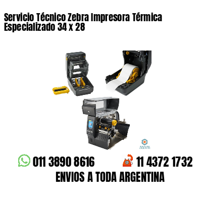 Servicio Técnico Zebra Impresora Térmica Especializado 34 x 28
