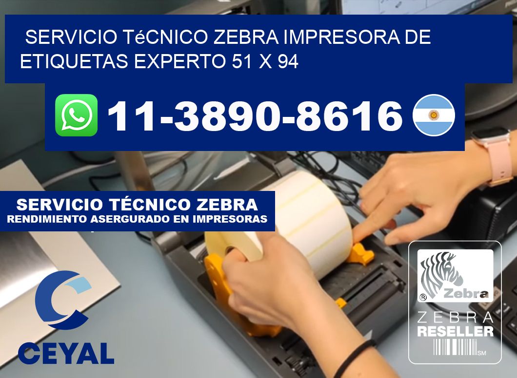 Servicio Técnico Zebra Impresora de Etiquetas Experto 51 x 94