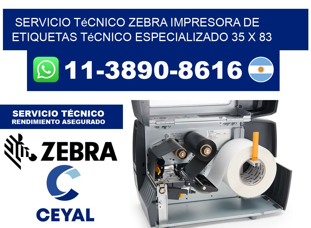 Servicio Técnico Zebra Impresora de Etiquetas Técnico Especializado 35 x 83
