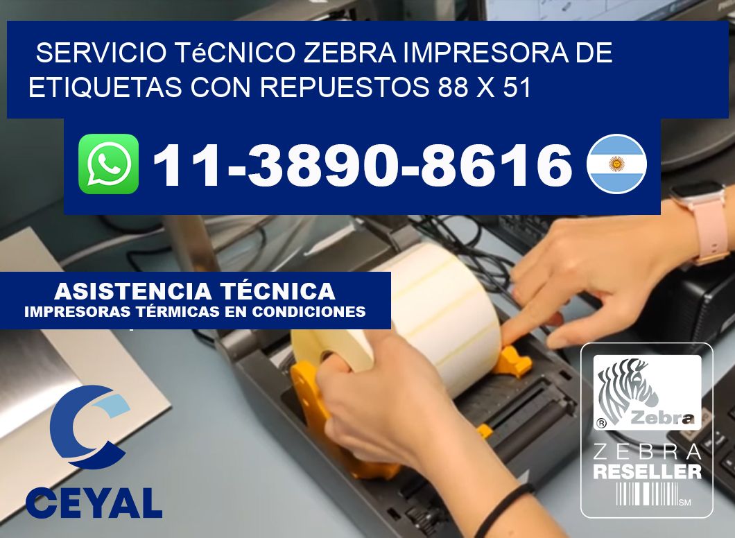 Servicio Técnico Zebra Impresora de Etiquetas con Repuestos 88 x 51