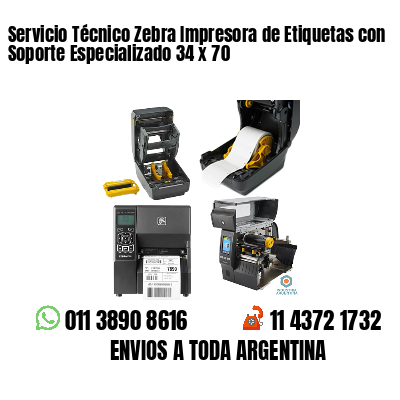 Servicio Técnico Zebra Impresora de Etiquetas con Soporte Especializado 34 x 70