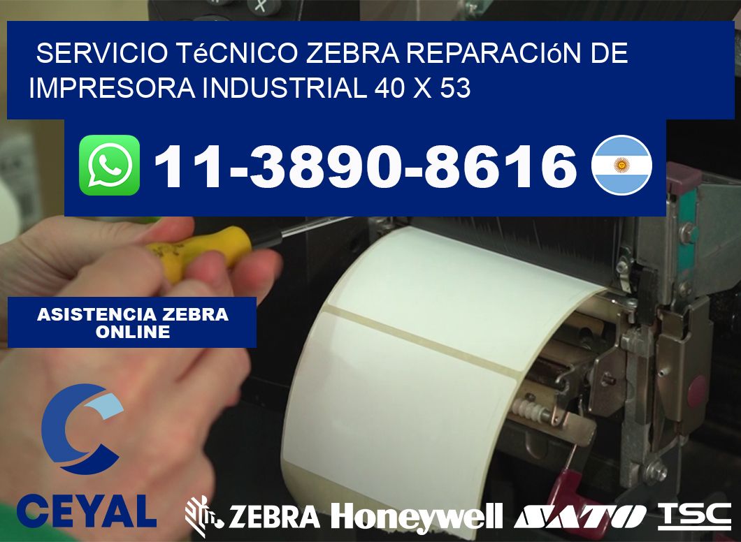 Servicio Técnico Zebra Reparación de Impresora Industrial 40 x 53