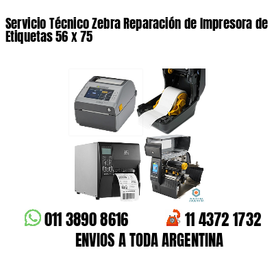 Servicio Técnico Zebra Reparación de Impresora de Etiquetas 56 x 75