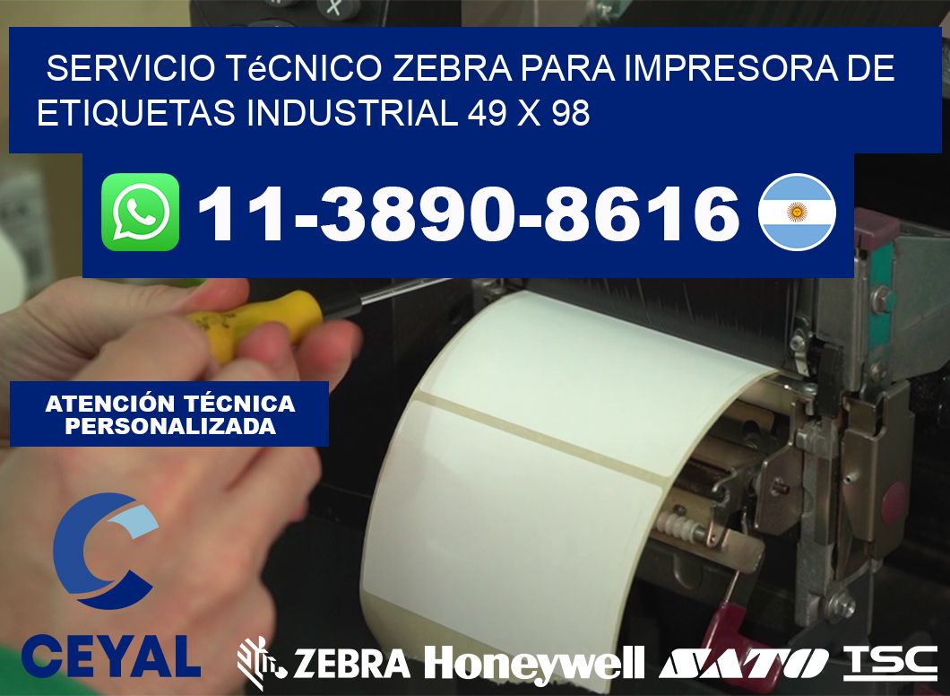 Servicio Técnico Zebra para Impresora de Etiquetas Industrial 49 x 98