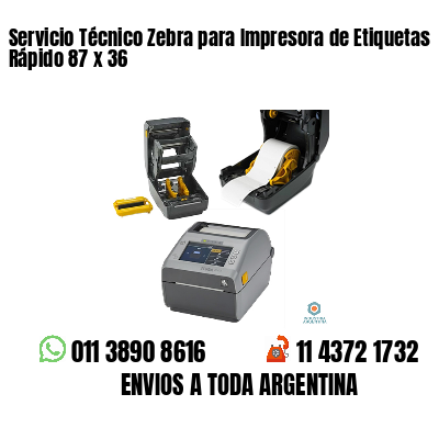 Servicio Técnico Zebra para Impresora de Etiquetas Rápido 87 x 36