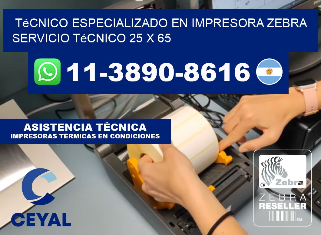 Técnico Especializado en Impresora Zebra Servicio Técnico 25 x 65