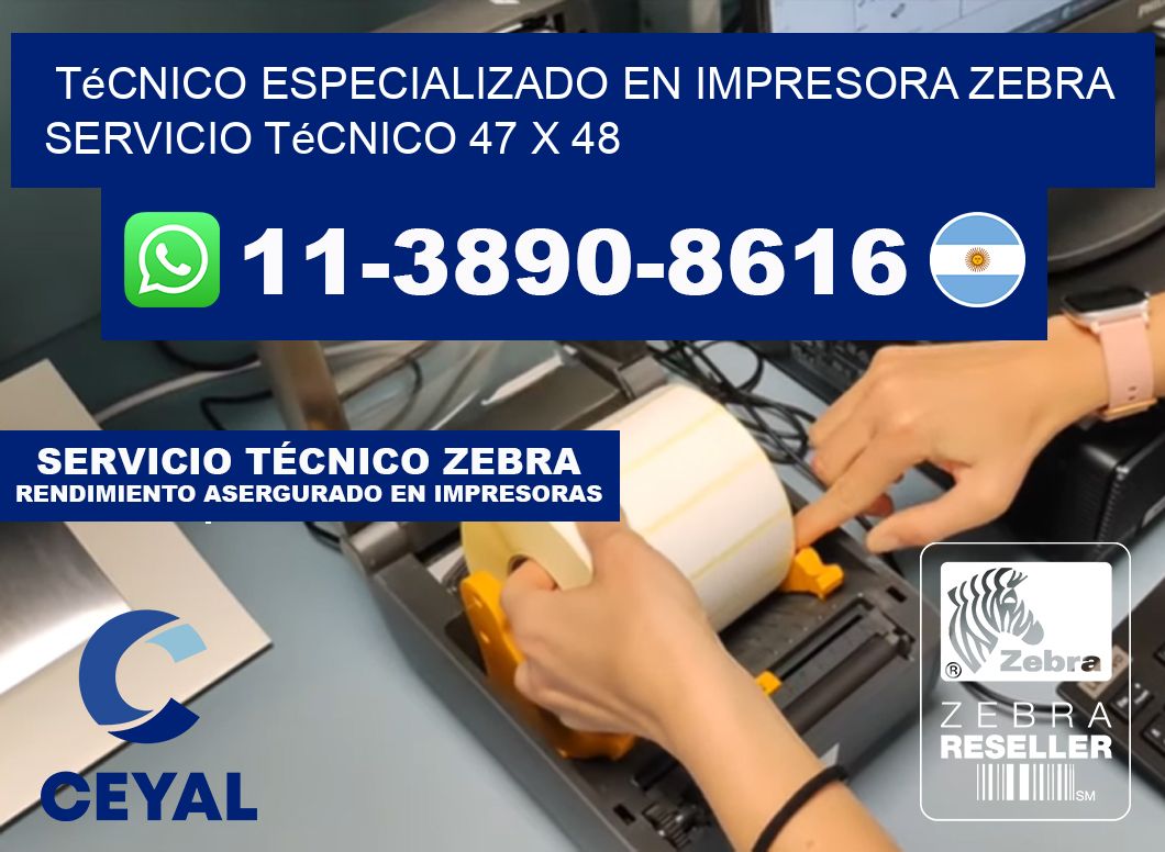 Técnico Especializado en Impresora Zebra Servicio Técnico 47 x 48