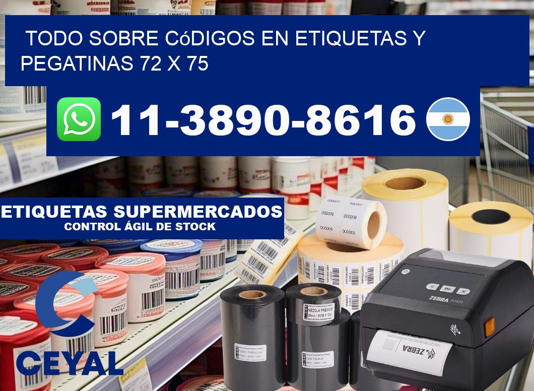 Todo sobre códigos en etiquetas y pegatinas 72 x 75