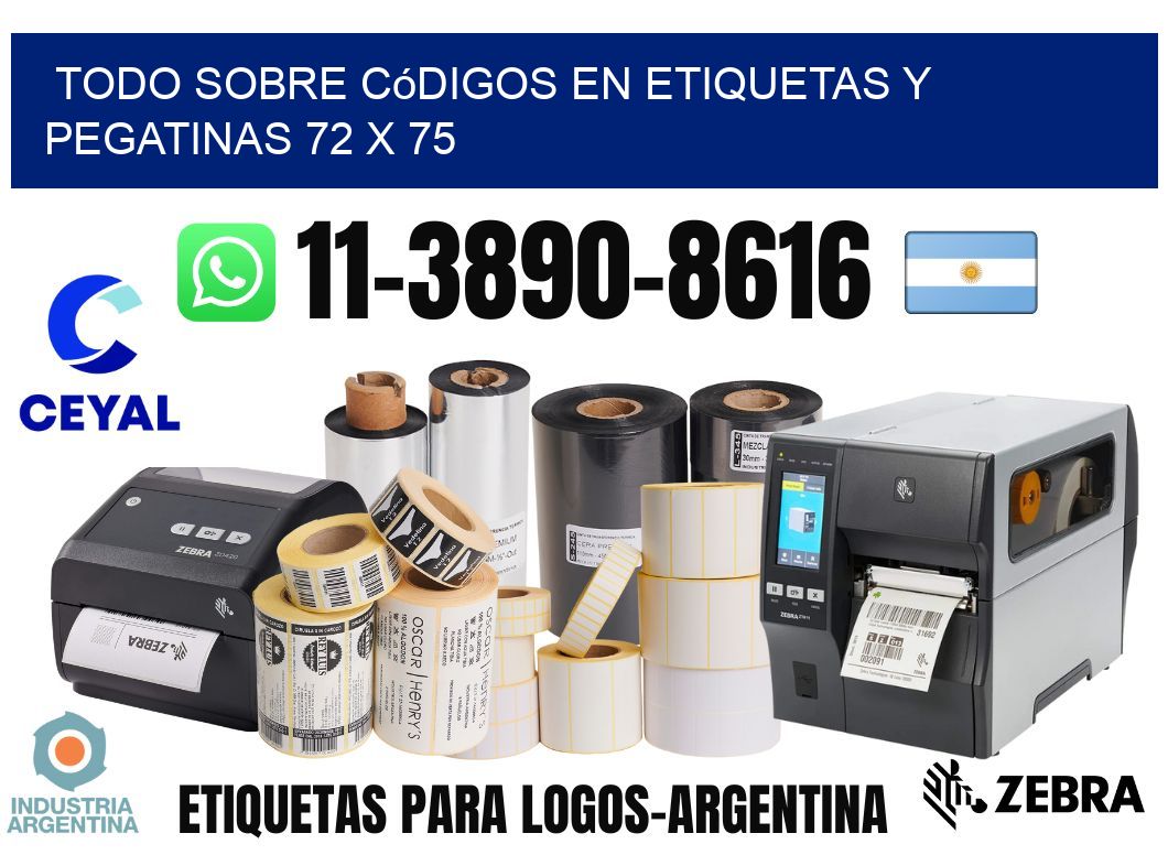 Todo sobre códigos en etiquetas y pegatinas 72 x 75