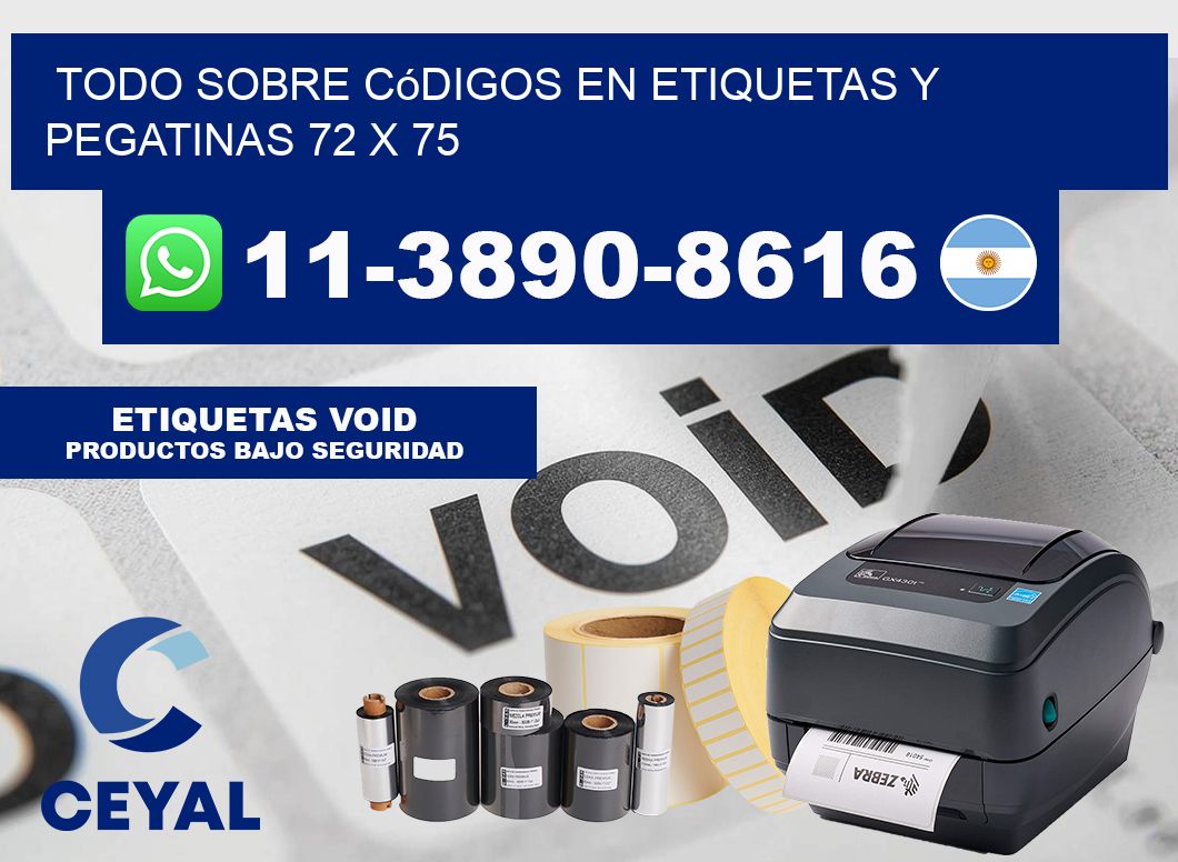 Todo sobre códigos en etiquetas y pegatinas 72 x 75