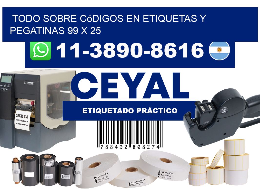 Todo sobre códigos en etiquetas y pegatinas 99 x 25