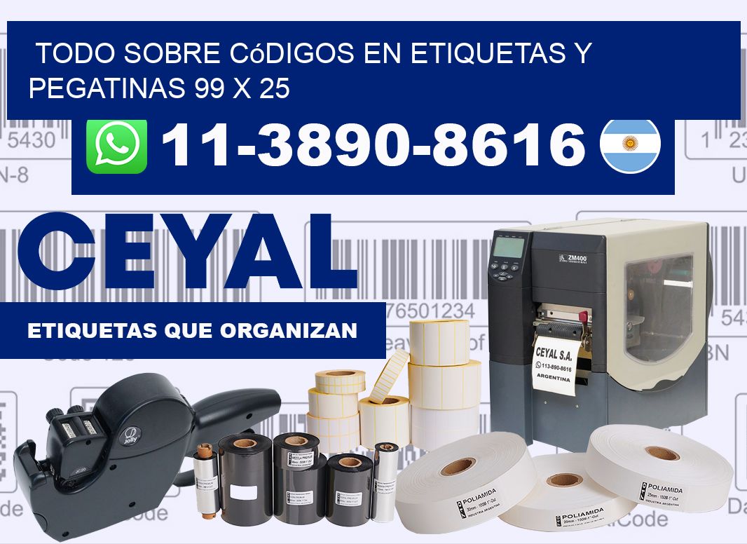 Todo sobre códigos en etiquetas y pegatinas 99 x 25