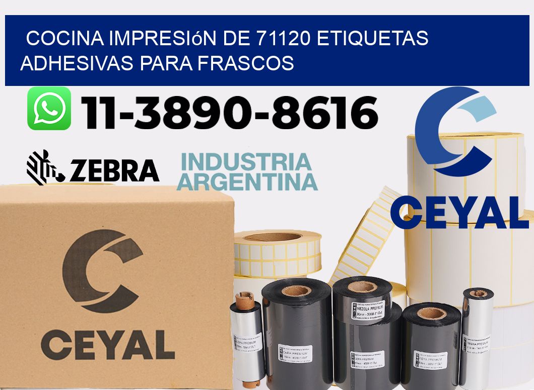 cocina impresión de 71120 etiquetas adhesivas para frascos