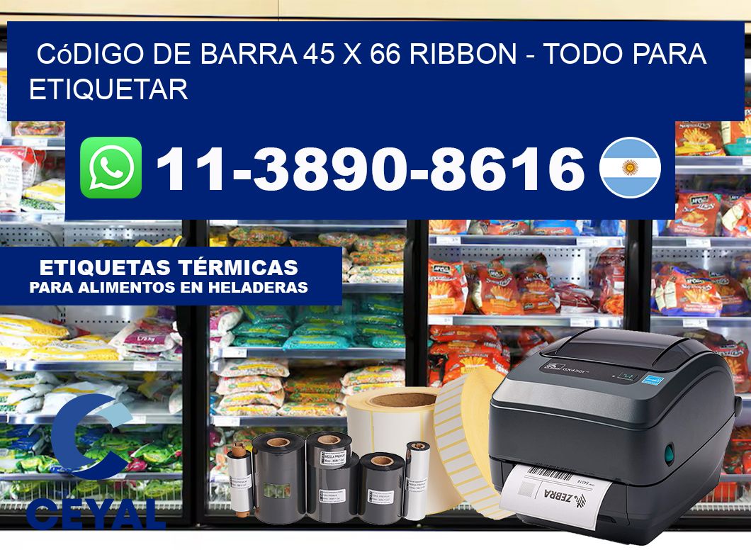 código de barra 45 x 66 ribbon – Todo para Etiquetar