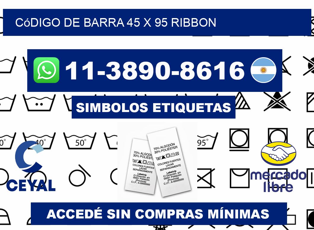 código de barra 45 x 95 ribbon