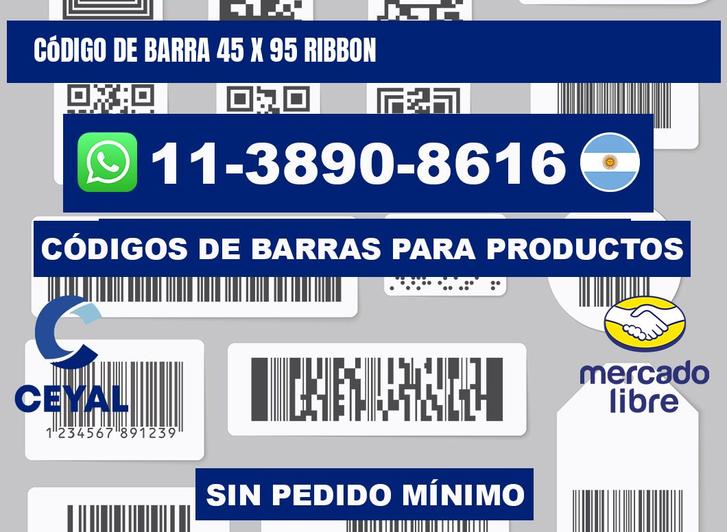 código de barra 45 x 95 ribbon