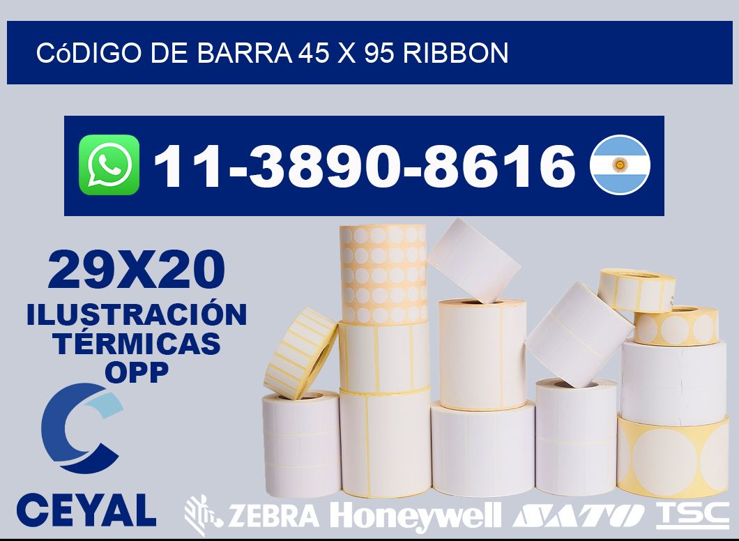 código de barra 45 x 95 ribbon