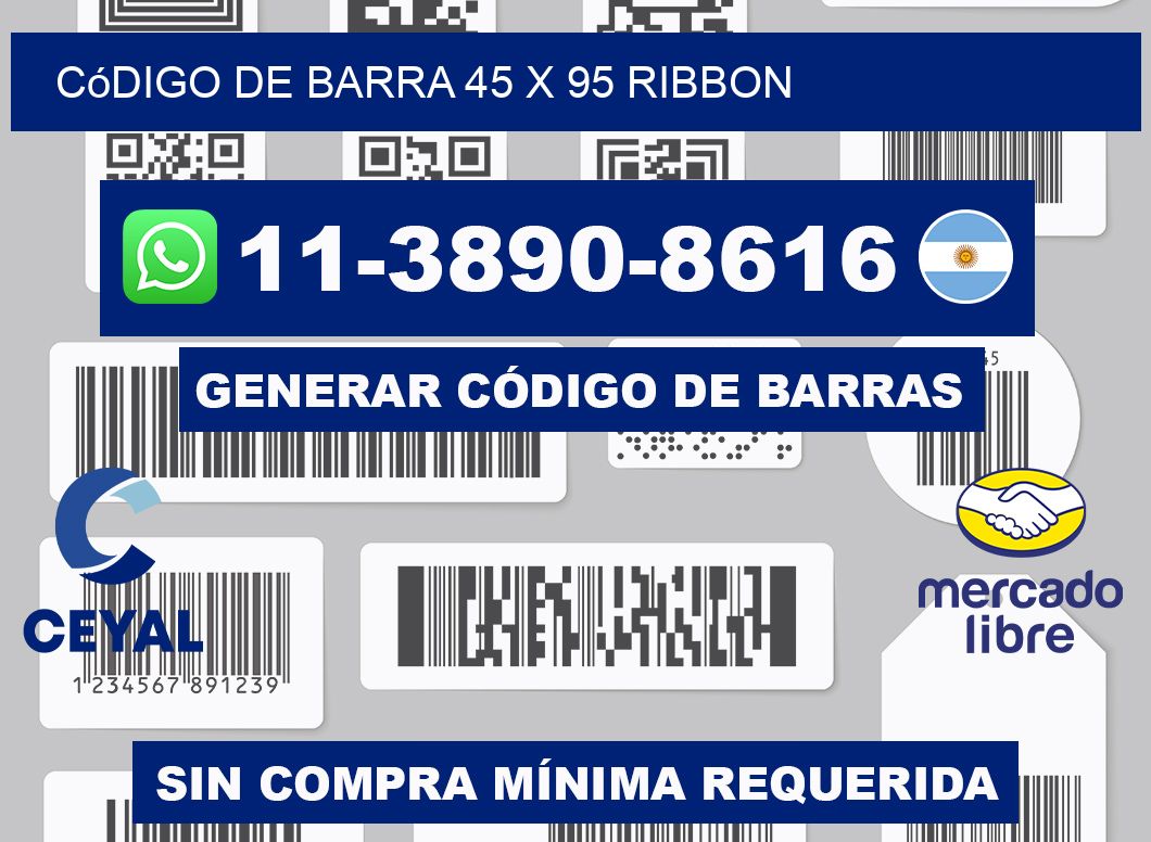 código de barra 45 x 95 ribbon