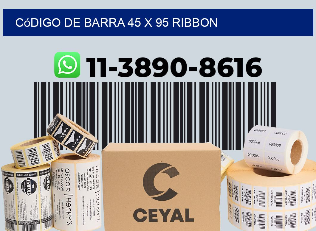 código de barra 45 x 95 ribbon