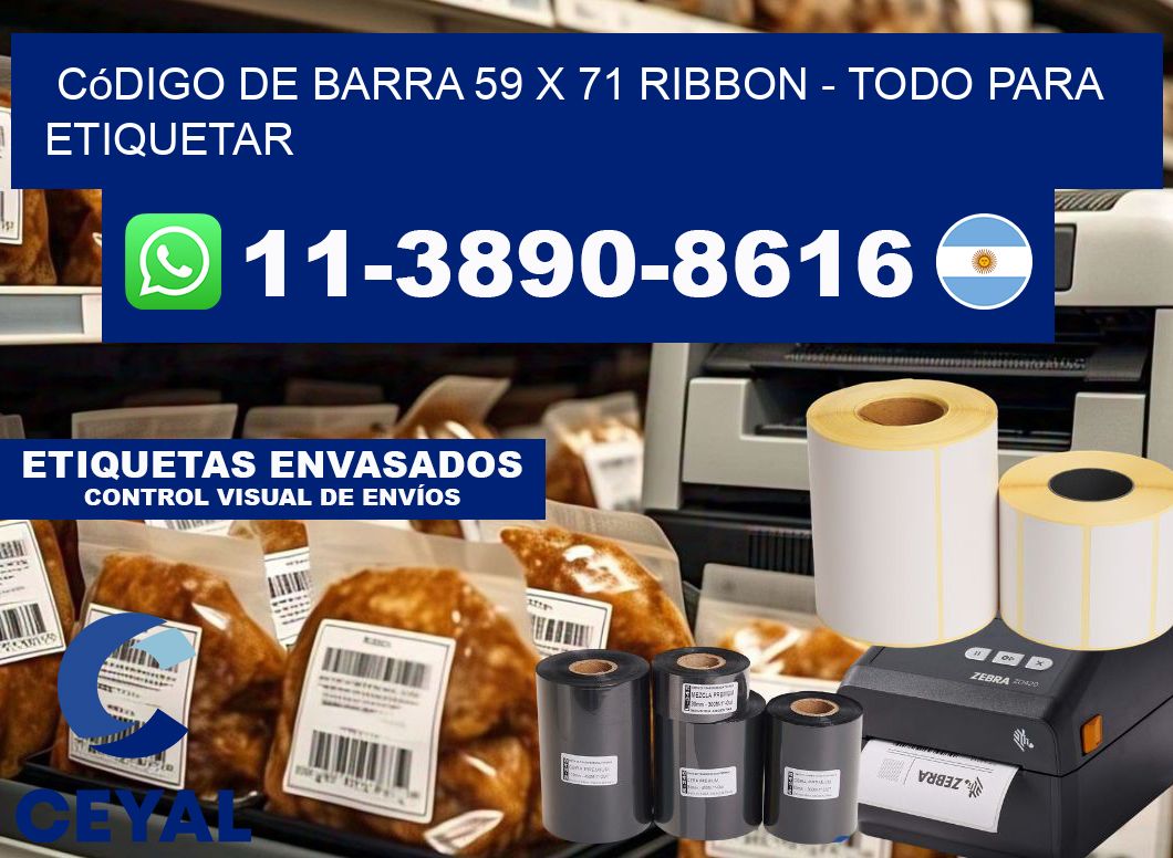 código de barra 59 x 71 ribbon - Todo para Etiquetar