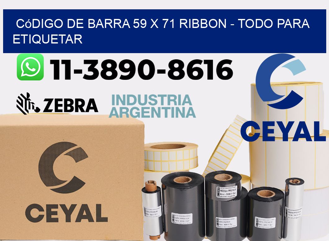 código de barra 59 x 71 ribbon - Todo para Etiquetar