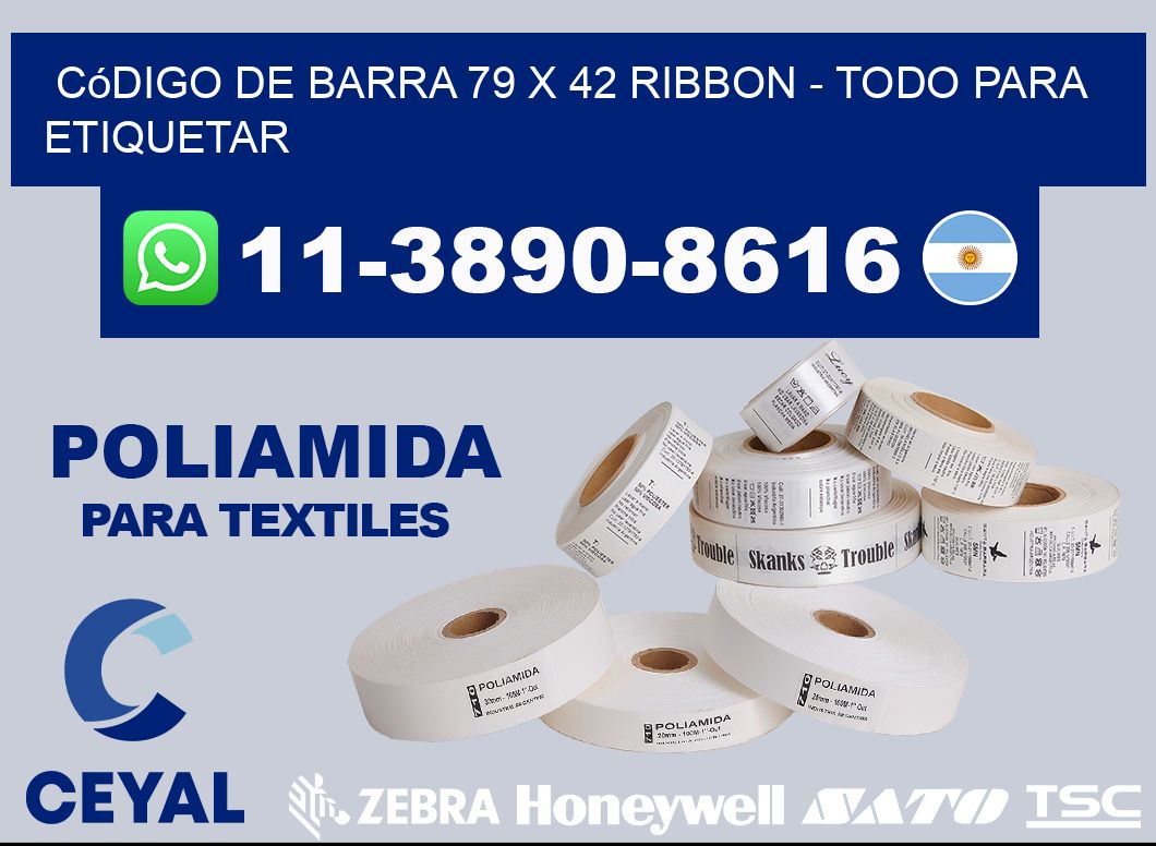 código de barra 79 x 42 ribbon - Todo para Etiquetar