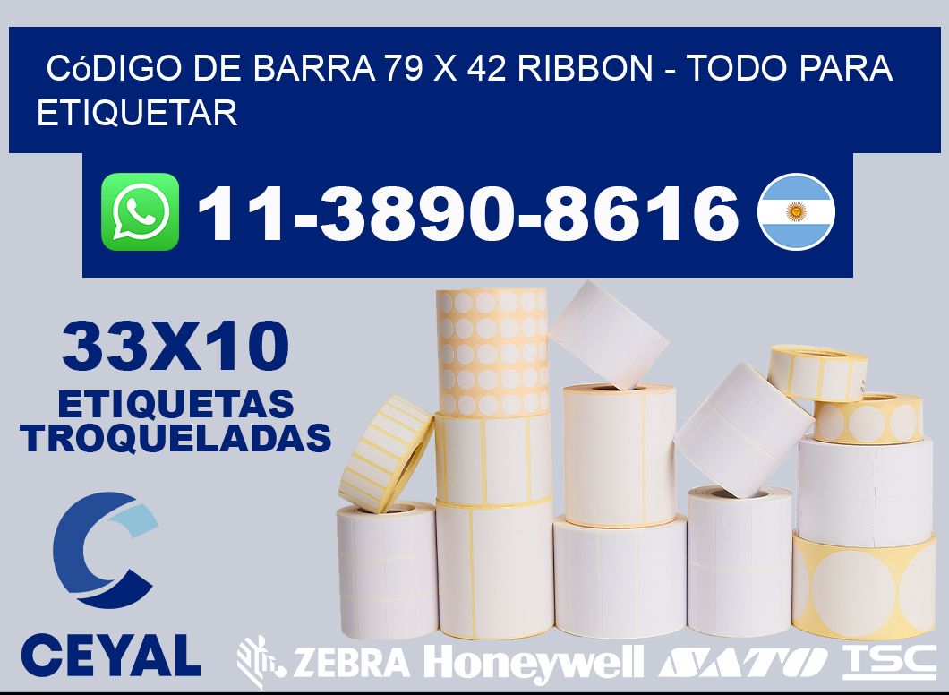 código de barra 79 x 42 ribbon - Todo para Etiquetar