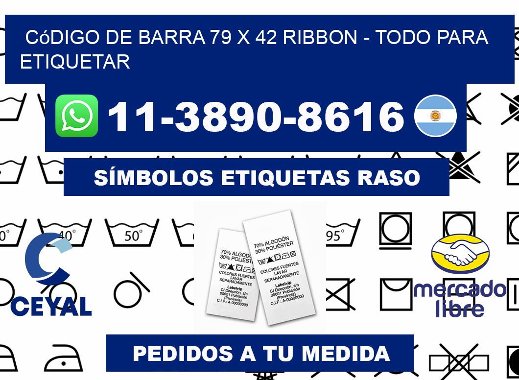 código de barra 79 x 42 ribbon - Todo para Etiquetar