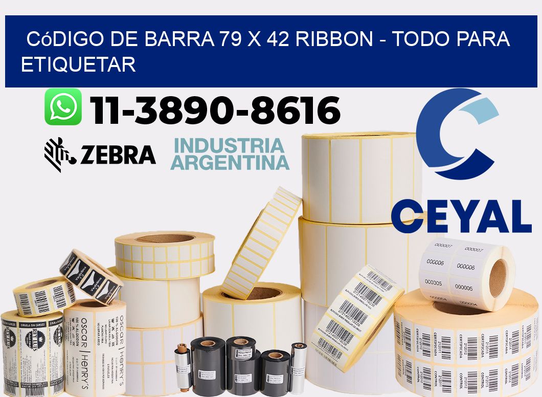 código de barra 79 x 42 ribbon - Todo para Etiquetar