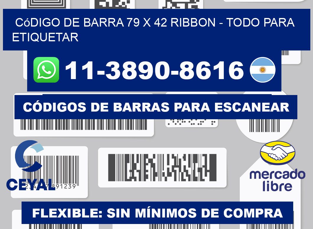 código de barra 79 x 42 ribbon - Todo para Etiquetar