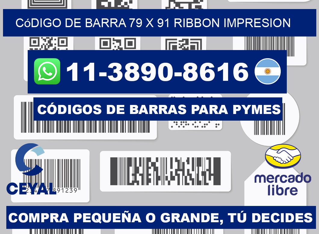 código de barra 79 x 91 ribbon impresion
