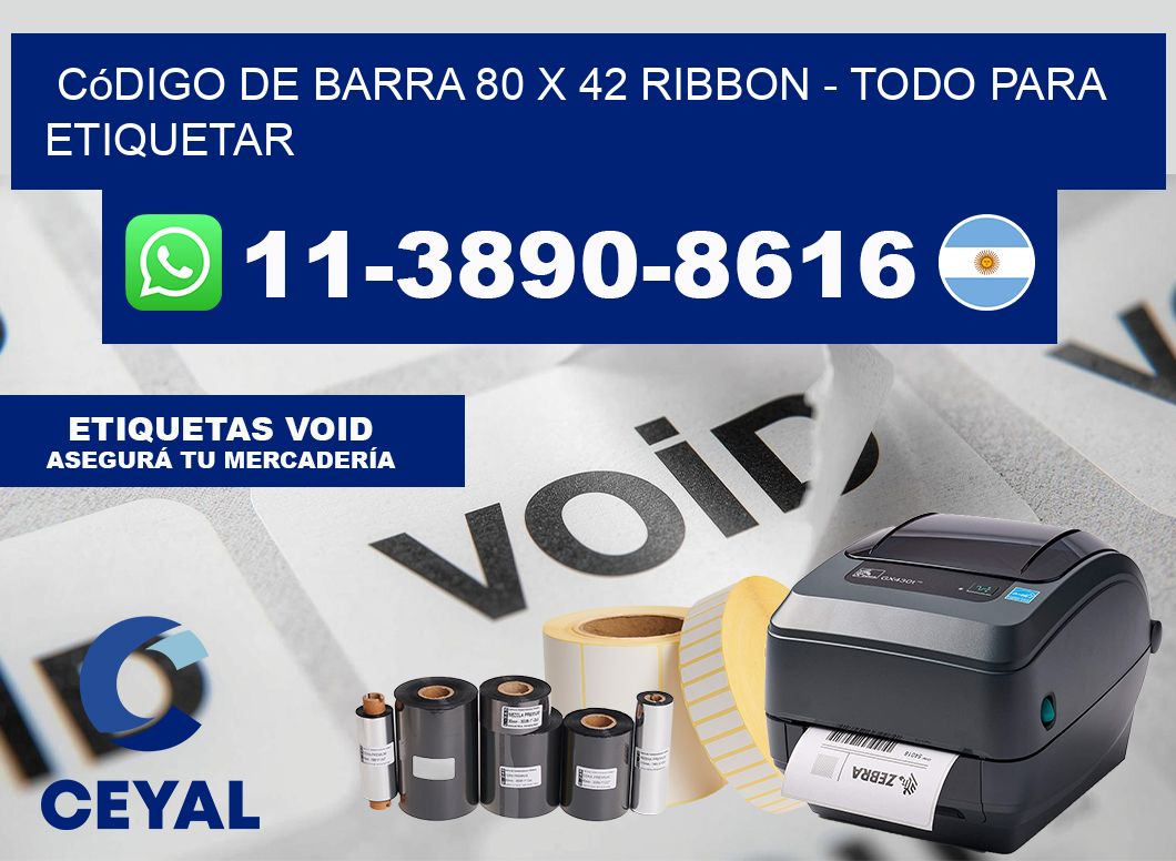 código de barra 80 x 42 ribbon - Todo para Etiquetar