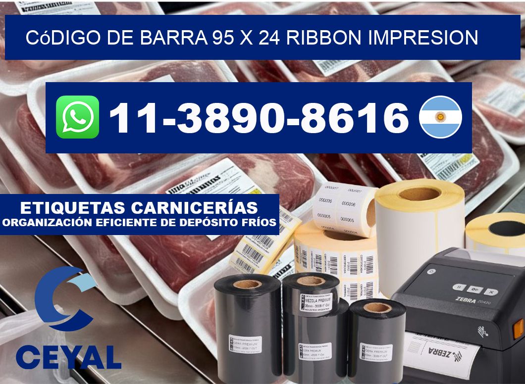 código de barra 95 x 24 ribbon impresion