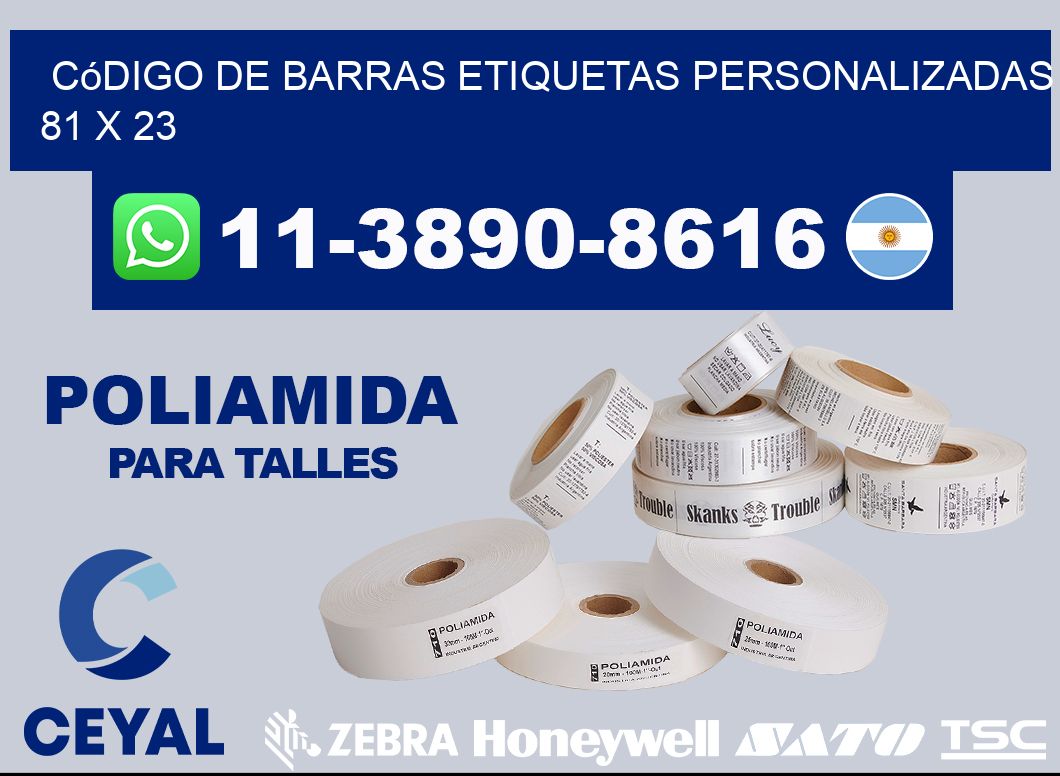 código de barras etiquetas personalizadas 81 x 23