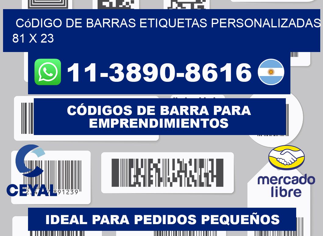 código de barras etiquetas personalizadas 81 x 23