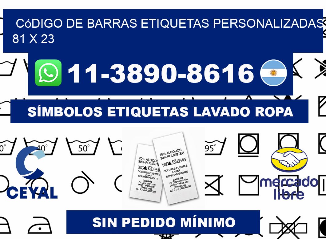 código de barras etiquetas personalizadas 81 x 23