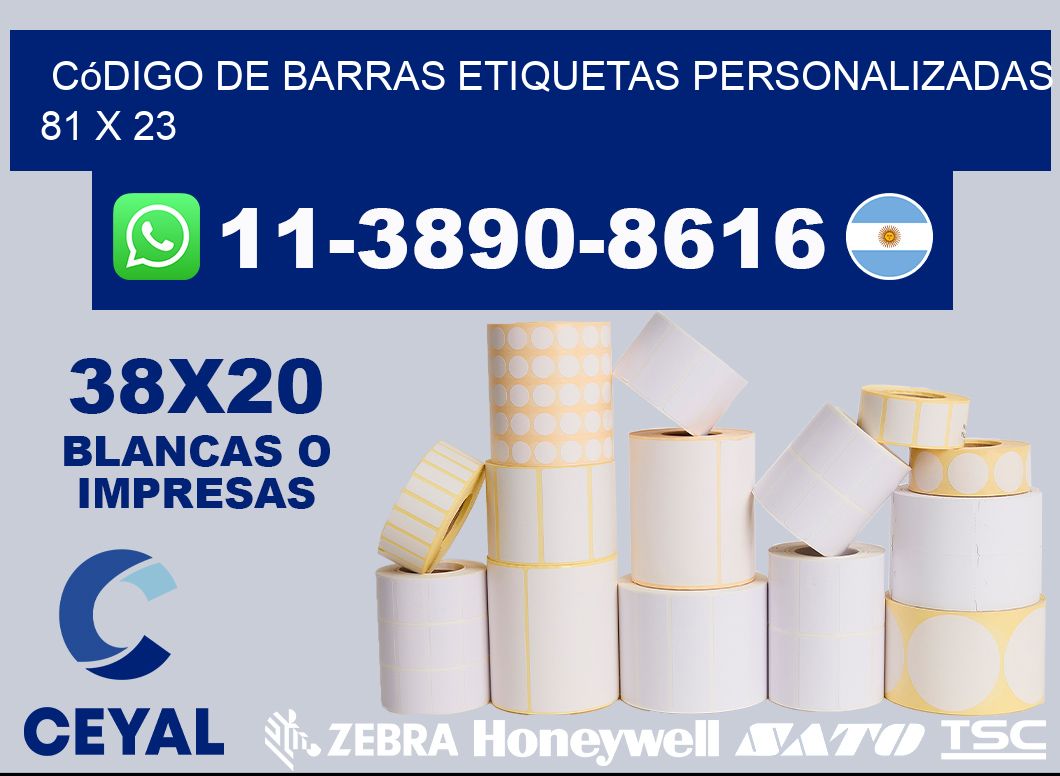 código de barras etiquetas personalizadas 81 x 23