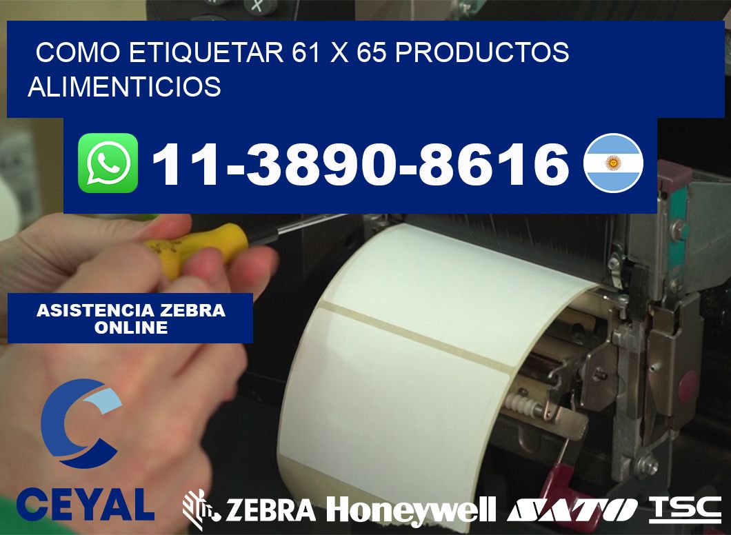como etiquetar 61 x 65 productos alimenticios